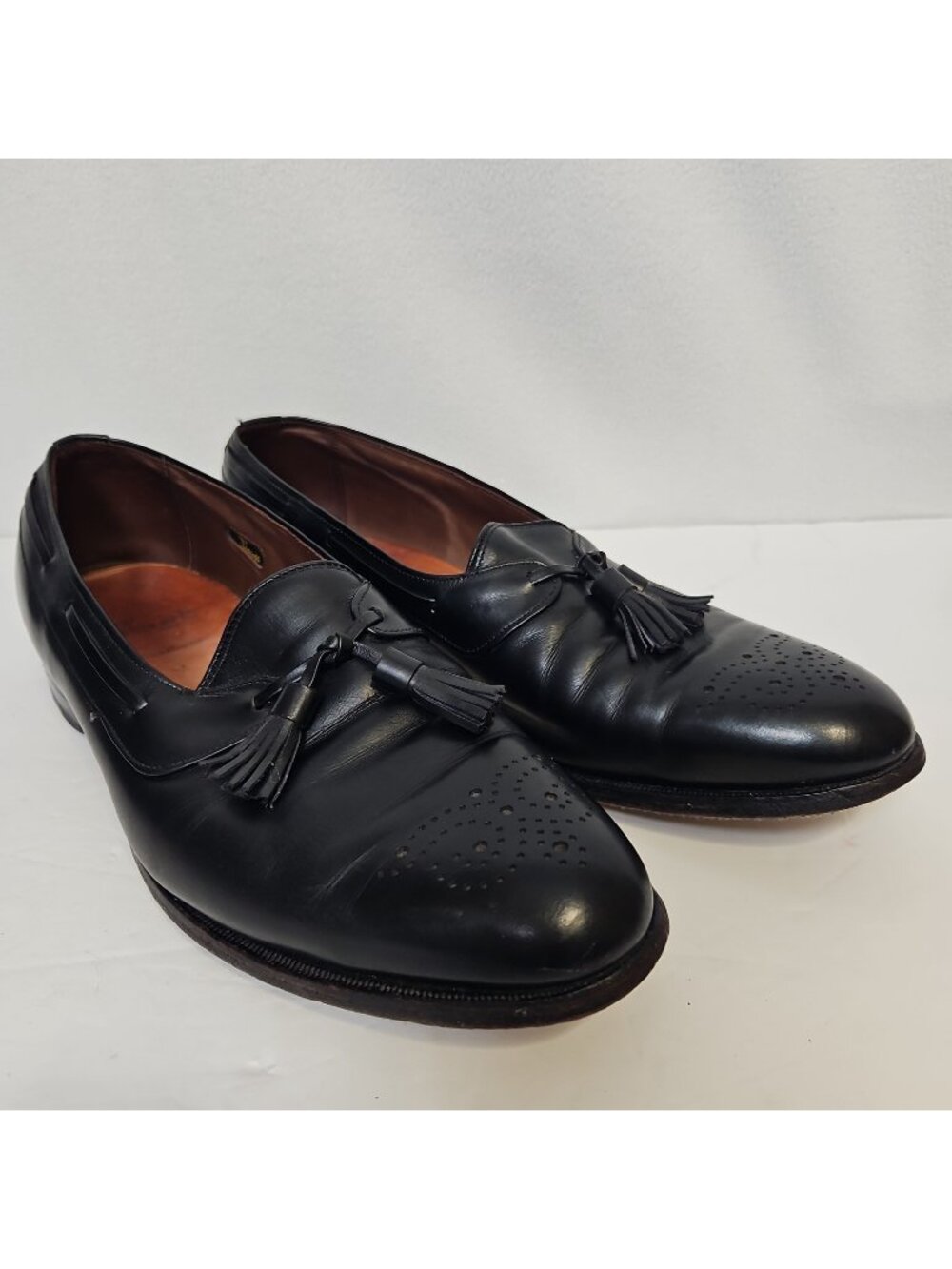 Vtg Allen Edmonds Windham Tassel Loafer Leather Slip On Dress Shoes Sz 11B Black